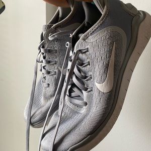 Grey Nike Free Sneakers Size 8
